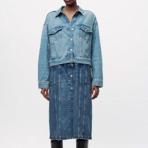 Zara ZW Detachable Denim Dress x Maison Special